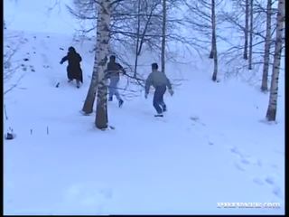 Nana, dvigubai makšties 1 valanda po as sauna