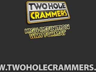 Two hole crammers: hardcore dhuwur definisi x rated video clip 79