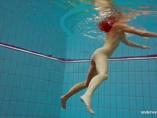 Deniska swell brunette teenie big tits swimming